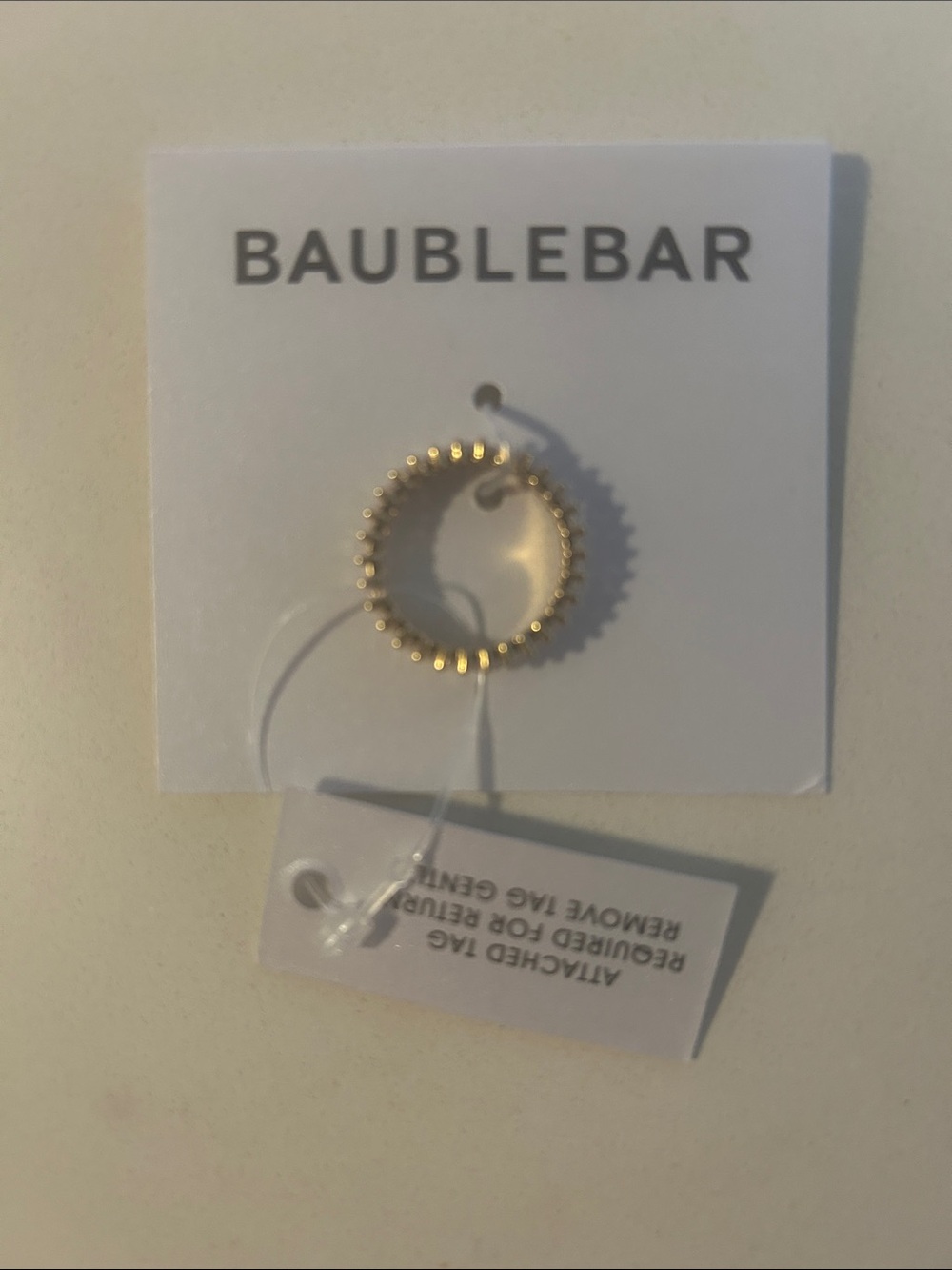 BaubleBar Gold Beaded Hoop Ring